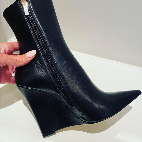 Brand new JIMMY CHOO Blake Pointed Toe Wedge Booties - Picture 3 of 10